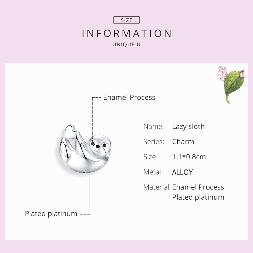 Hạt charm Bamoer AIC016 4.5mm làm vòng tay thời trang diy