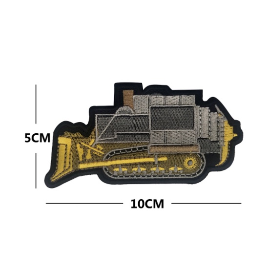 Patch_velcro xe xúc_xe ủi đất gắn quần áo_ba lô túi xách