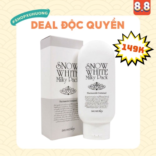 Kem tắm trắng da body và mặt cao cấp Snow White Milky Pack Hàn Quốc - Hàng chính hãng