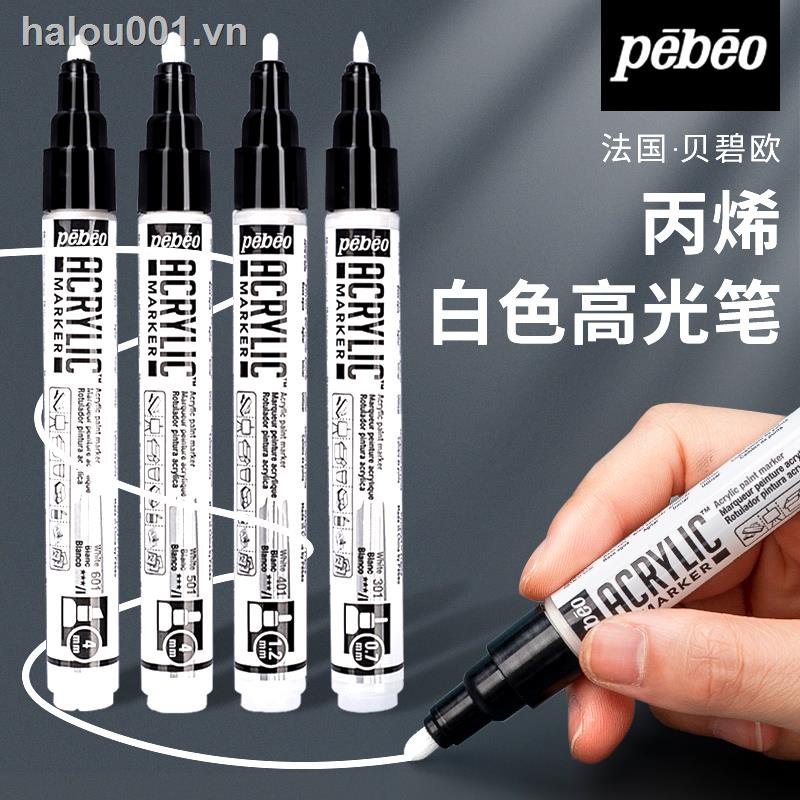 Stock♈Pháp Pebeo acrylic bút cao độ bóng bằng tay bút đánh dấu tự làm bút đánh dấu trắng bút không thấm nước và không phai màu sơn thẻ đen sơn đặc biệt bút sơn trắng đánh dấu nghệ thuật độ bóng cao bút vẽ