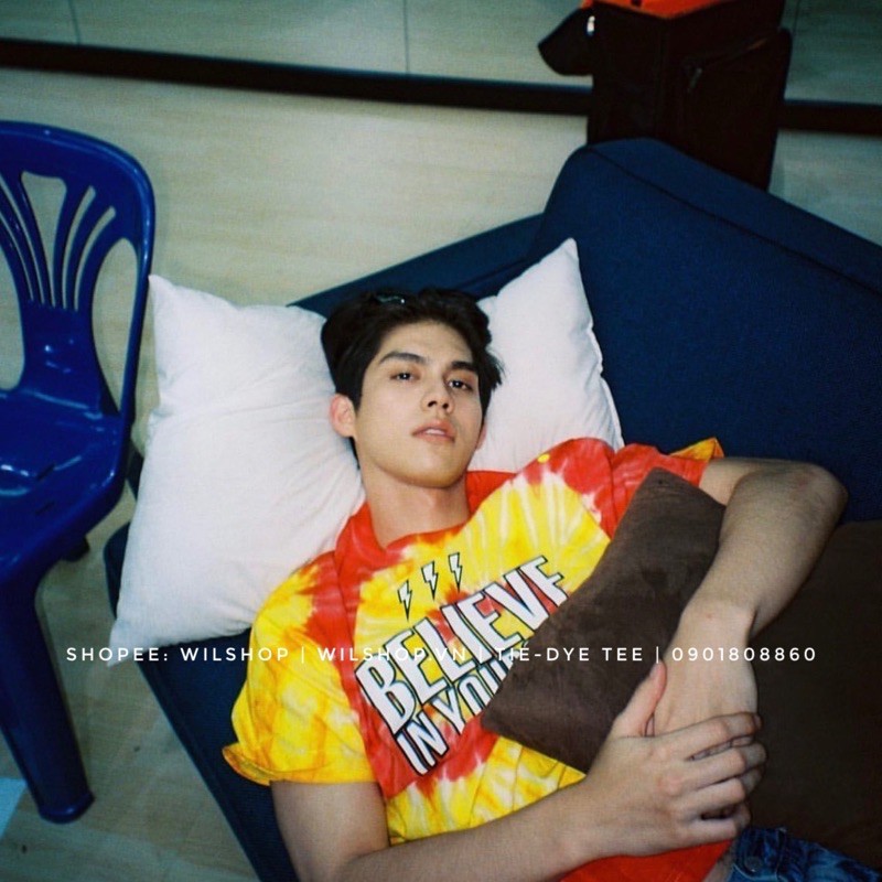 ÁO NHUỘM TIE-DYE / ÁO MÀU LOANG: BELIEVE IN YOURSELF - HAWAII - SURFING . ÁO THUN UNISEX THÁI LAN