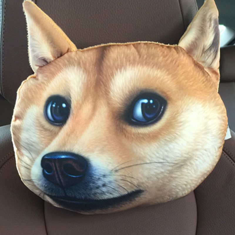 Gối kê cổ hình mặt chó 3D dễ thương