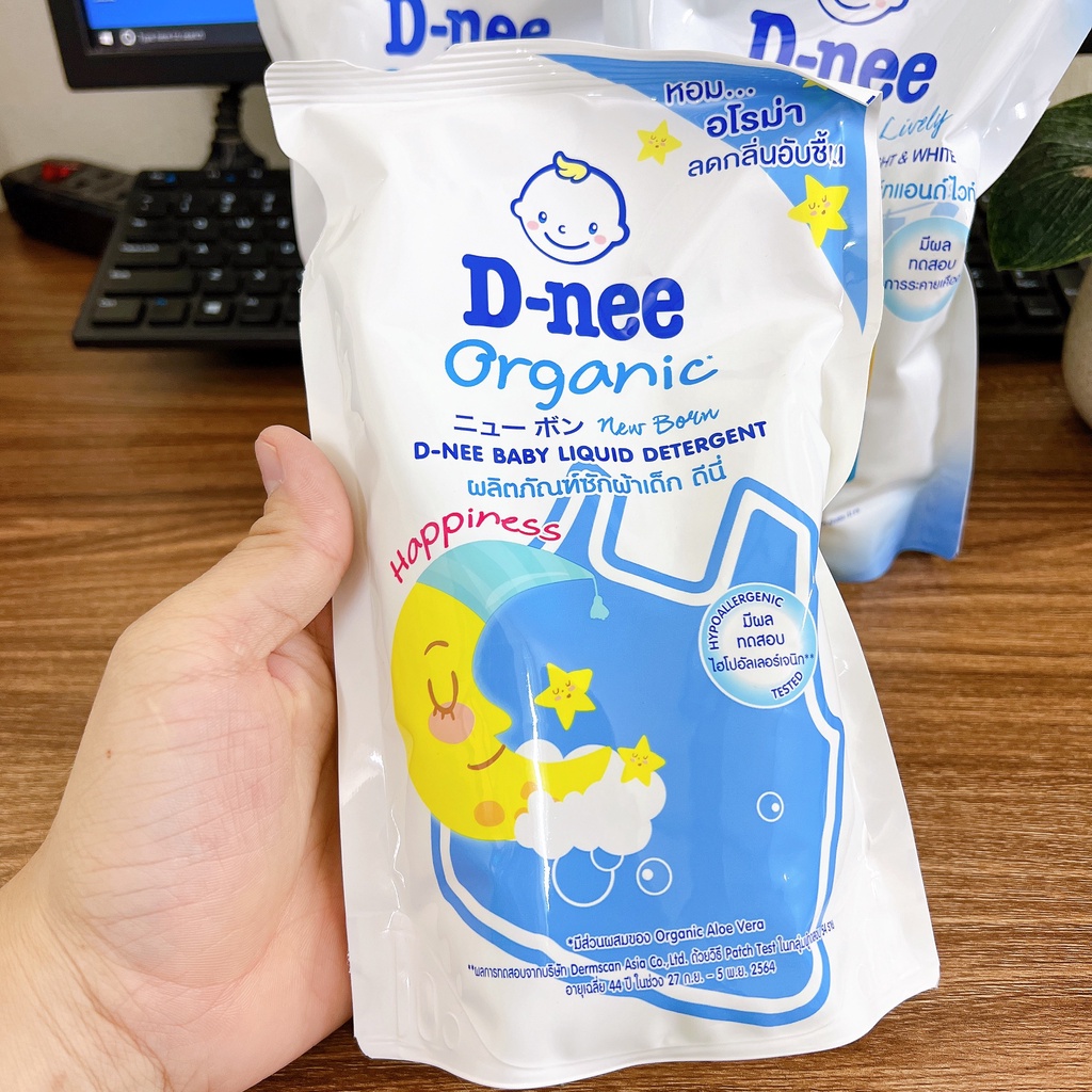 Nước giặt xả quần áo trẻ em DNEE dạng túi 550ml nhiều màu sắc
