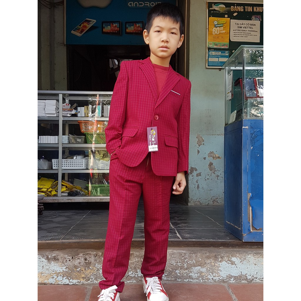 bộ vest bé trai cỡ đại
