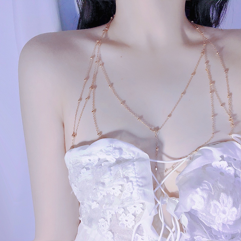 Dây Đeo Cơ Thể Trang Trí bikini Đính Đá Lấp Lánh Phong Cách Âu Mỹ Thời Trang