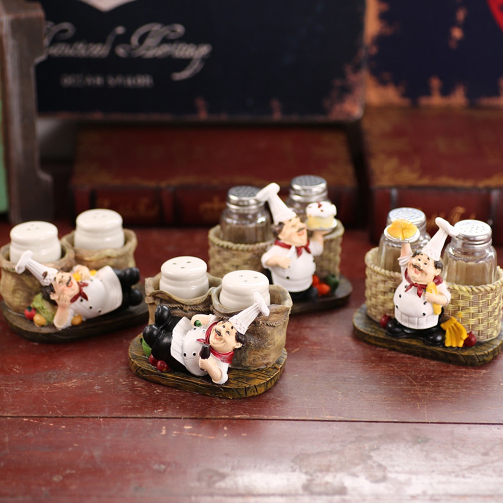 Lọ Đựng Gia Vị Hình Đầu Bếp Phong Cách Retro Mỹ