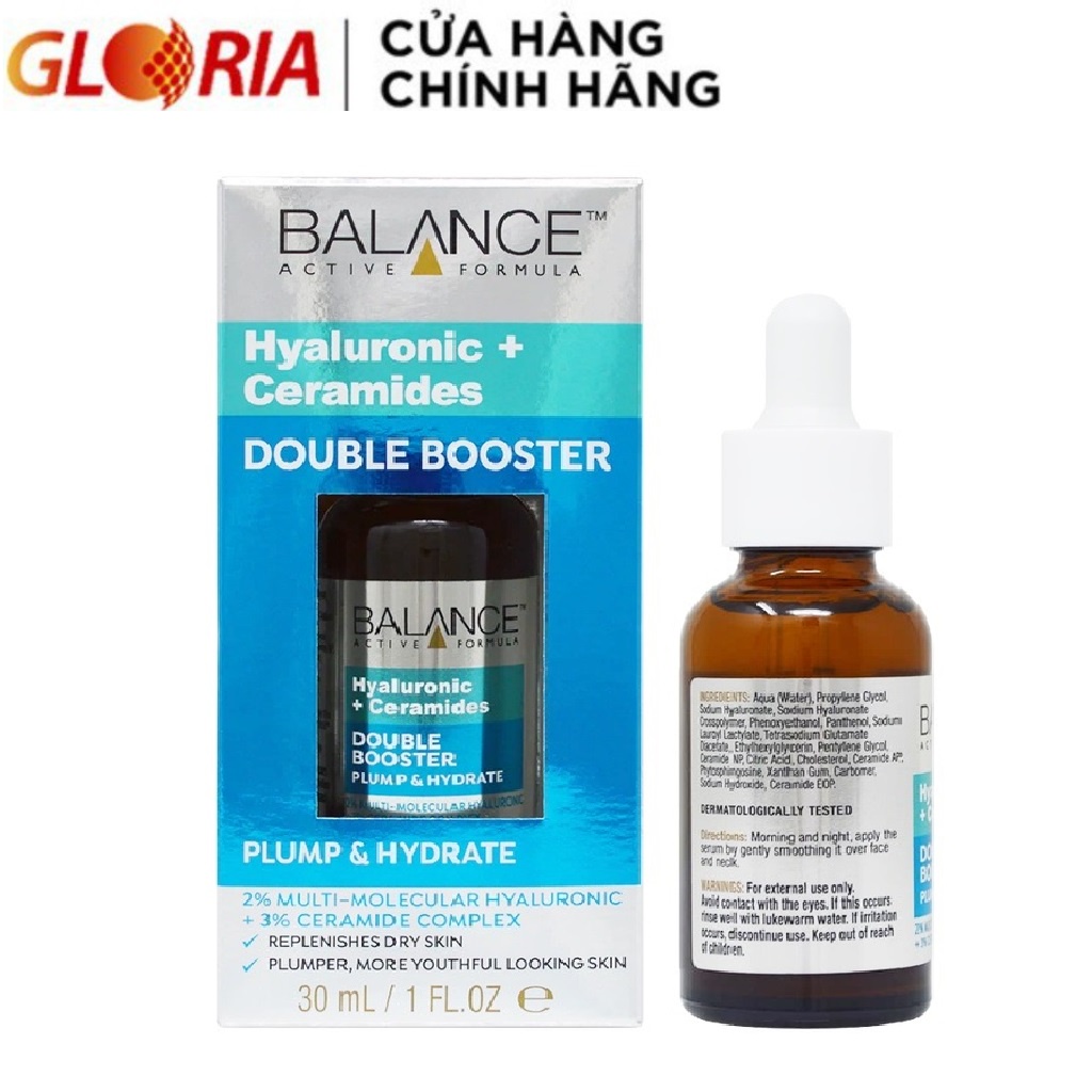 Tinh Chất Balance Active Hyaluronic &amp; Ceramides Double Booster 30ml