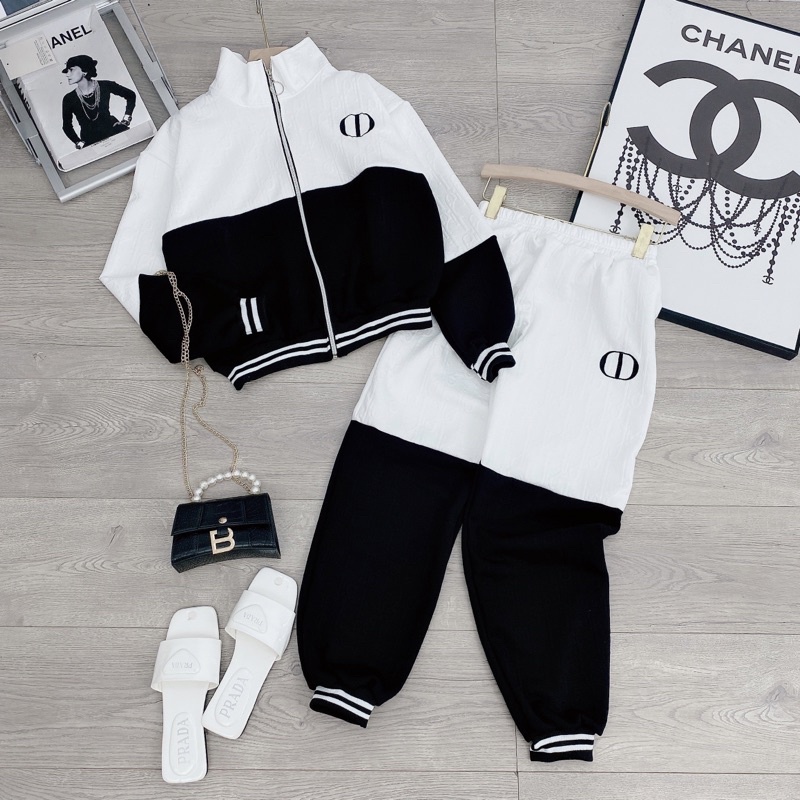 [ 𝐅𝐑𝐄𝐄 𝐒𝐇𝐈𝐏 ] SET BỘ KHÓA DI.OR PHỐI MÀU VẢI XỐP DẬP NỔI QC CAP CẤP HỌA TIẾT CHỮ