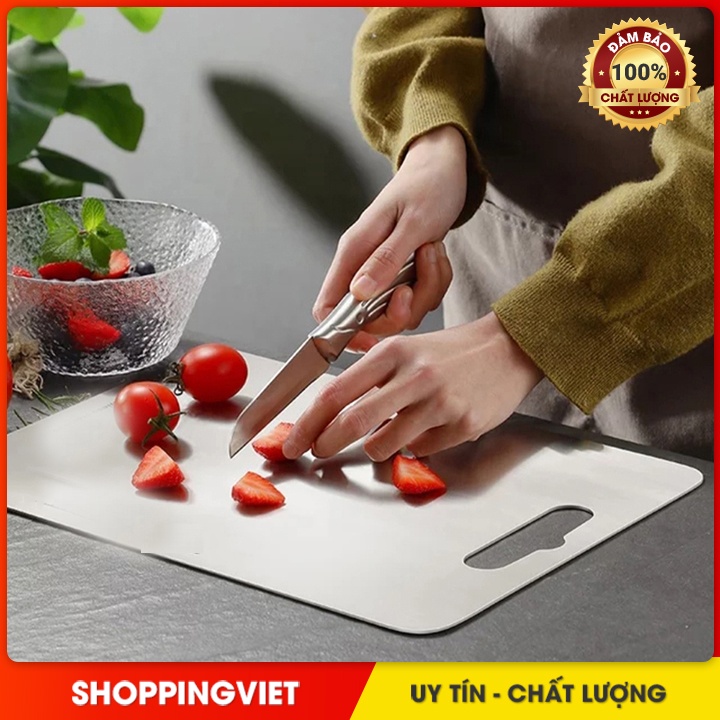 Thớt Inox 304 Cao Cấp Kháng Khuẩn - Chống Ấm Mốc Độc Hại - Dễ Dàng Vệ Sinh