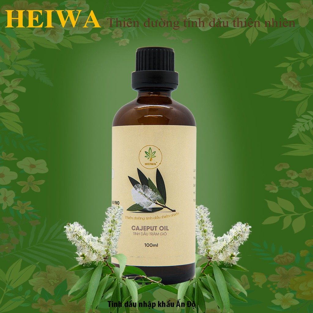 [CHAI LỚN]Tinh dầu Tràm Gió thương hiệu HEIWA nhập khẩu Ấn Độ dung tích 100ML