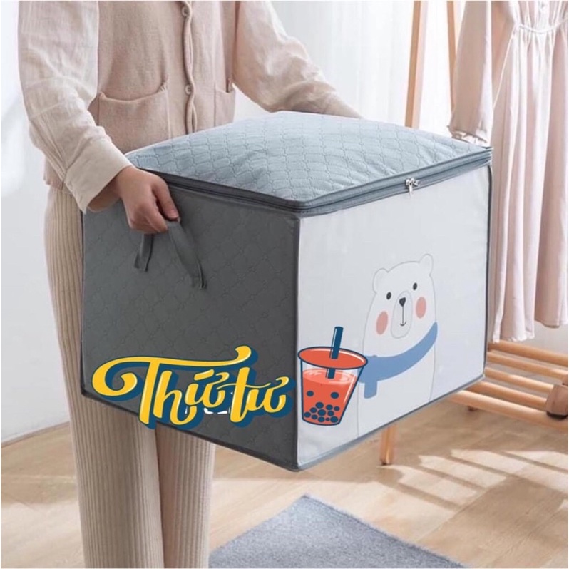 Set 3 túi vải đựng đồ chăn màn quần áo size đại to