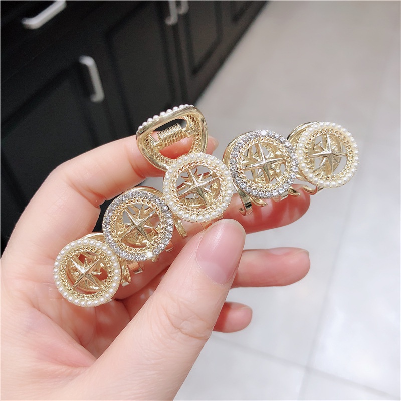 Kẹp Tóc Cá Mập Lớn Và Vừa Đính Ngọc Trai Phong Cách Nhật Bản Cho Nữ YR