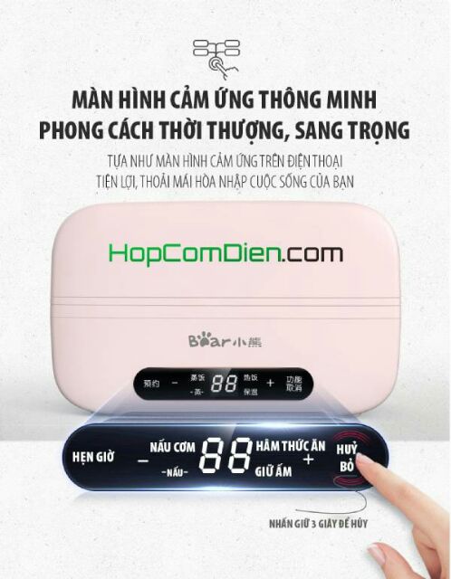 Hộp cơm hâm nóng điện tử Bear hút chân không B10