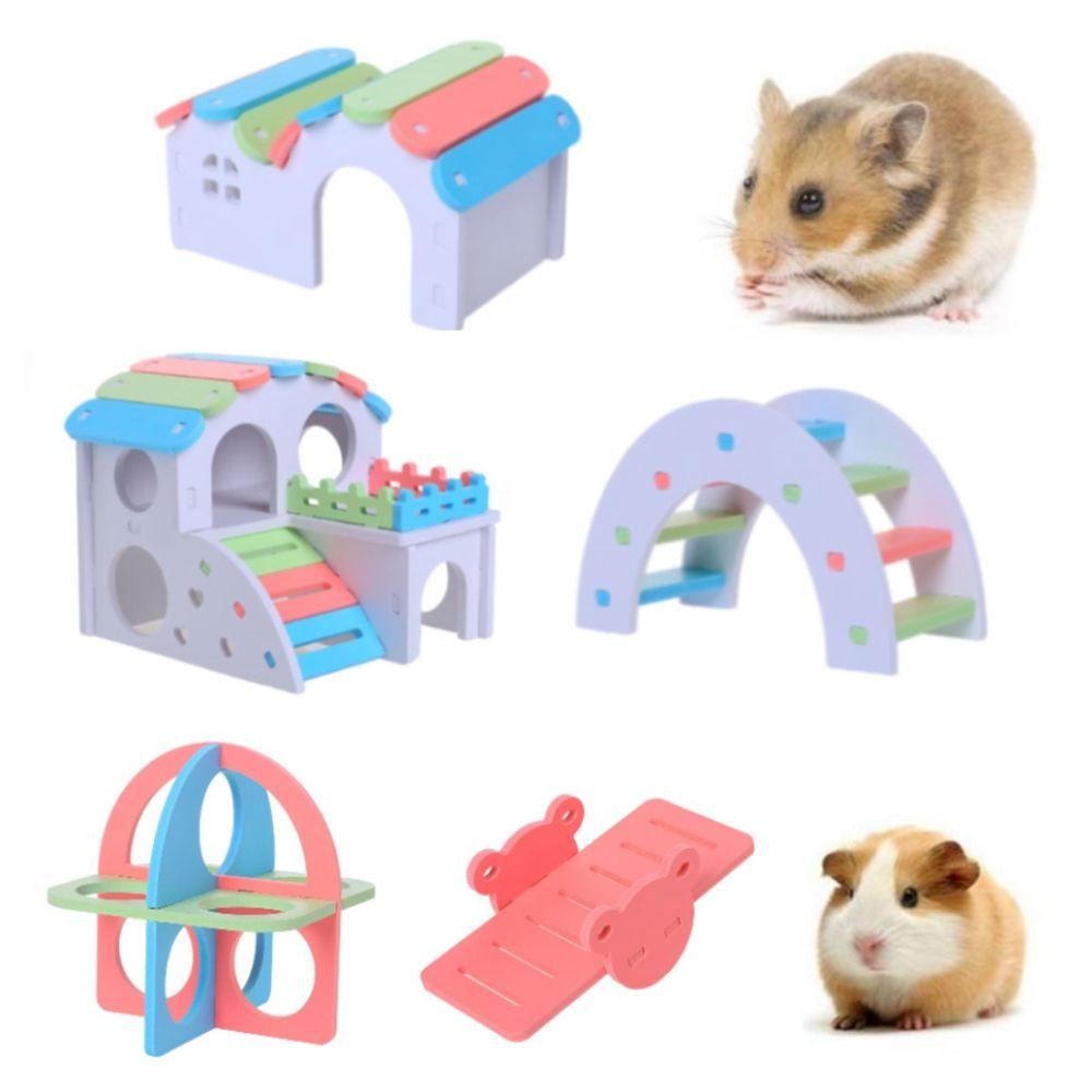 Elsweorth Đồ Chơi Nhà Cầu Vồng Tự Lắp Ráp Cho Chuột Hamster