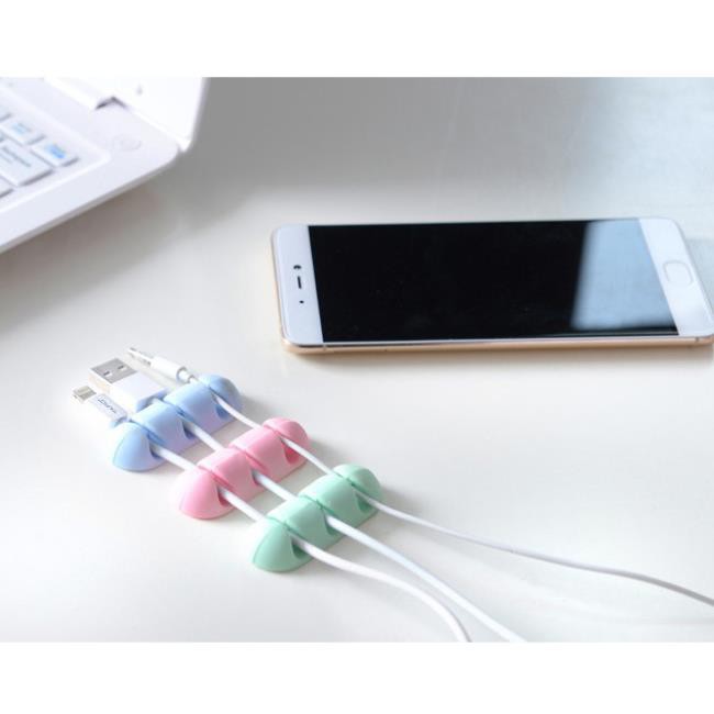 Kẹp Cố Định giá đỡ Dây sạc Cáp dây điện nẹp dây sạc chống rối Silicone 3 Lỗ Tiện Dụng A629 JIMMY88 | BigBuy360 - bigbuy360.vn