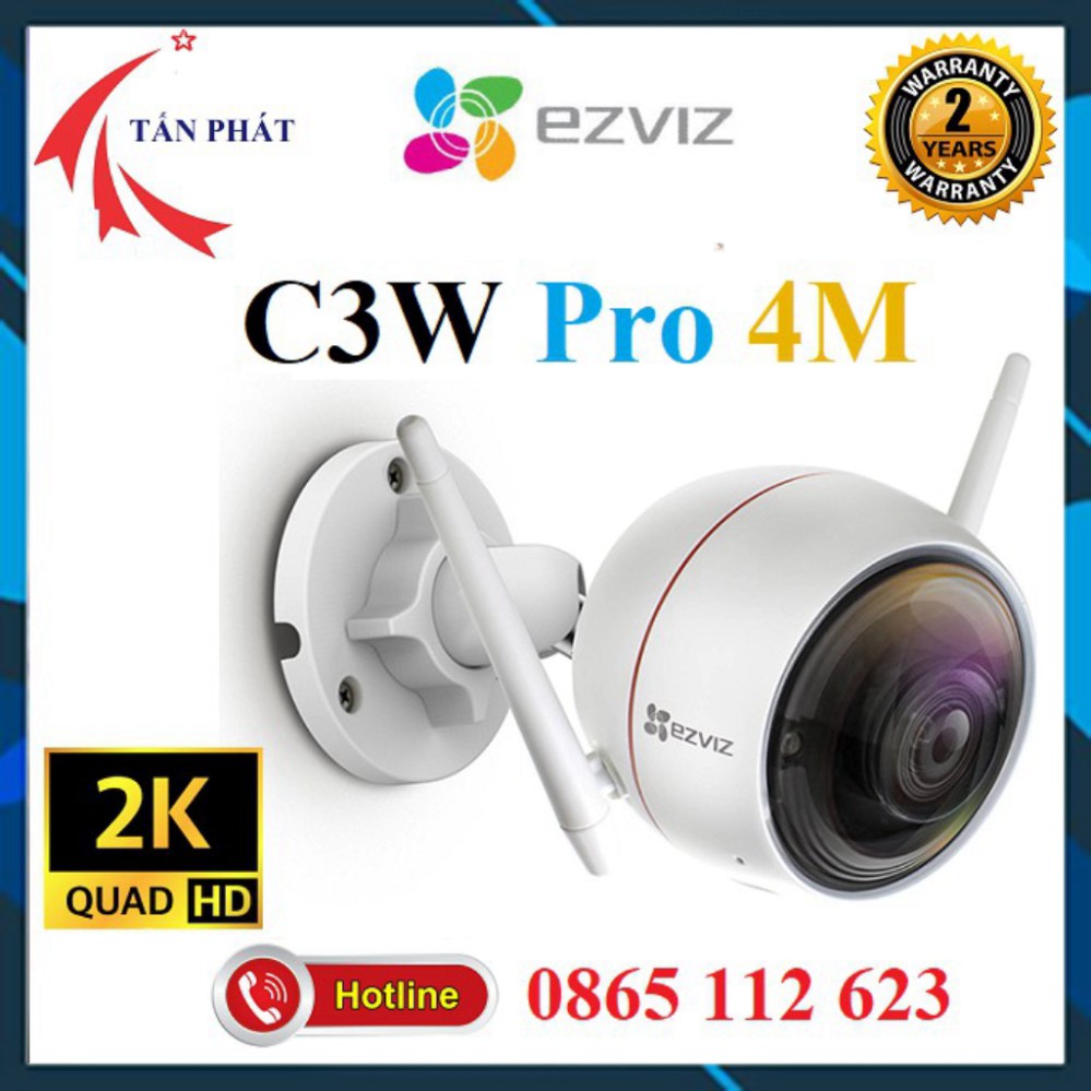 Camera 2M 4M IP WIFI Ngoài Trời Thông Minh EZVIZ C3W PRO MÀU BAN ĐÊM 1080P FullHD C3N CV310 C3X C3WN HIKVISI