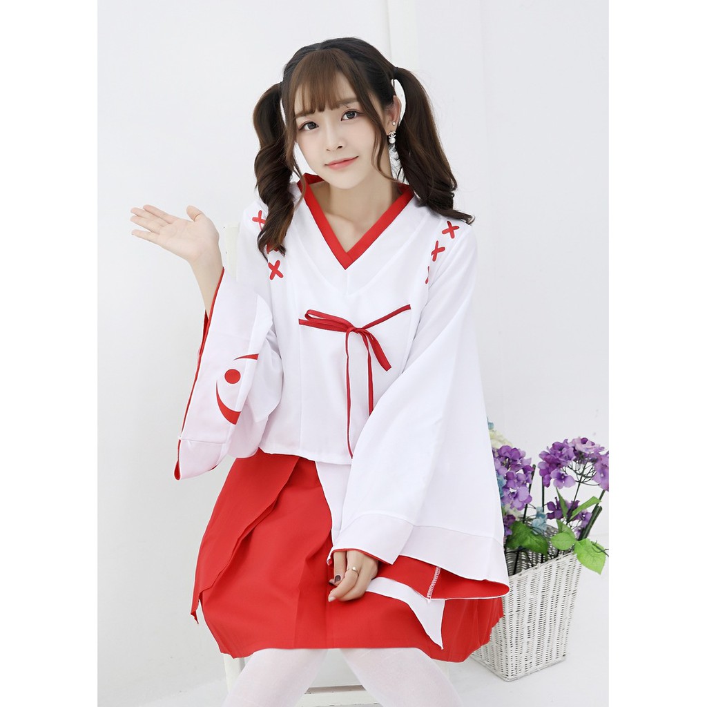 Set cospaly yukita Nhật Bản phong cách Inuyasha xu hướng Hè 2019