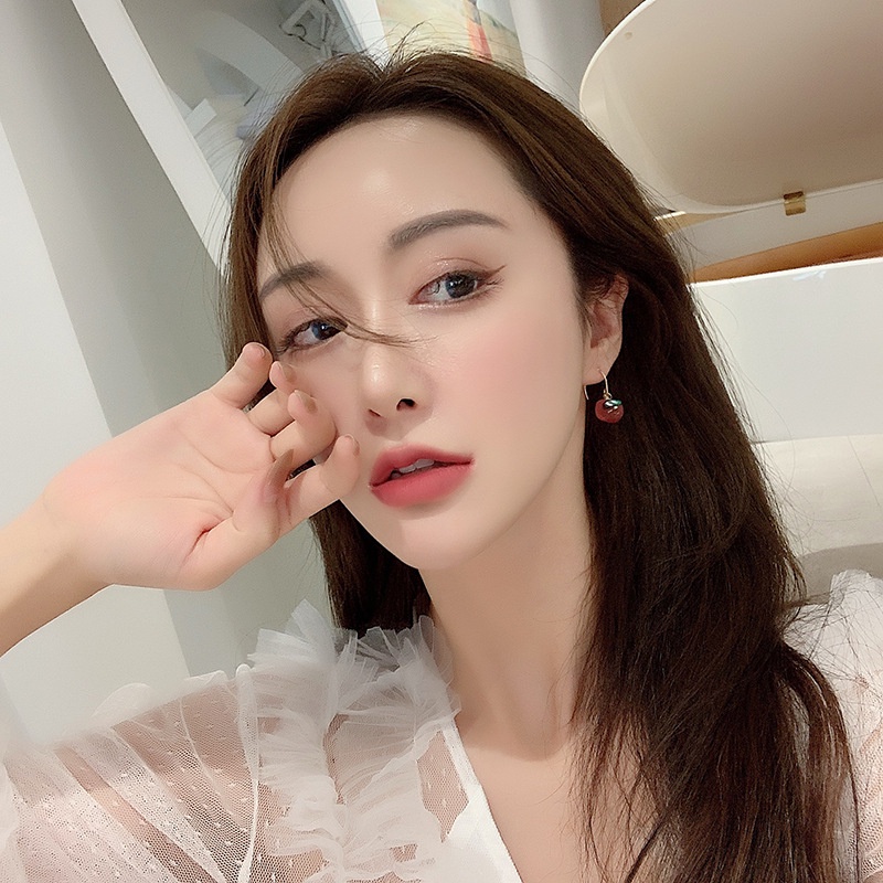 Khuyên tai kẹp không bấm lỗ chốt điều chỉnh K232 bằng hợp kim mạ vàng hình quả đào dáng midi Leous Accessories