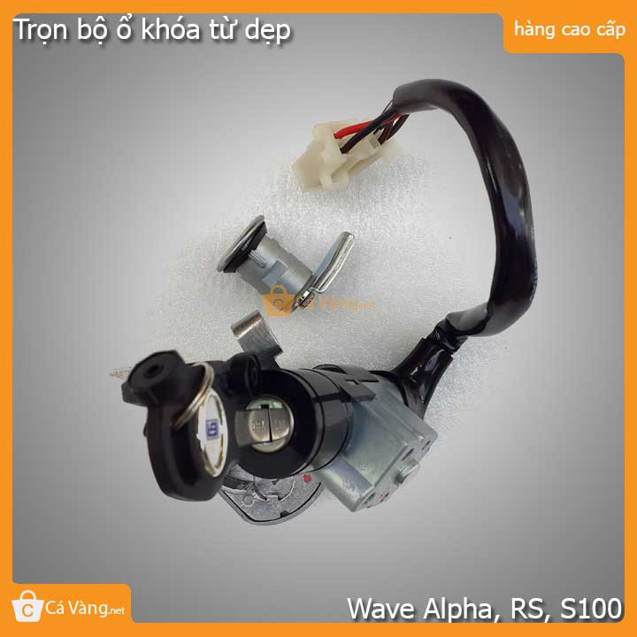 Ổ khóa xe Wave Alpha RS, S100 (Khóa từ) chất lượng như Zin