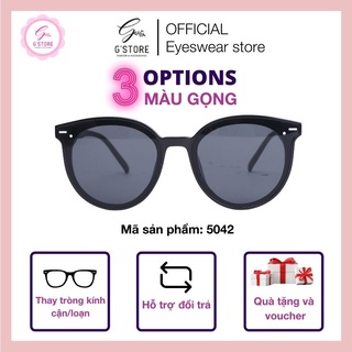 Mắt kính râm hàn quốc, Kính mát thời trang kiểu dáng tròn cho cả nam và nữ 5042