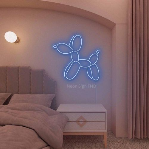 Đèn neon sign Decor nhà Trang tri Phòng Ngủ Đèn tiktok Hình Chó Balloon