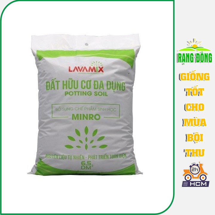 Đất Trồng Cây - Đất Trồng Rau LAVAMIX 6.5dm (3KG) - Đất Hữu Cơ Đa Dụng Giàu Chất Dinh Dưỡng