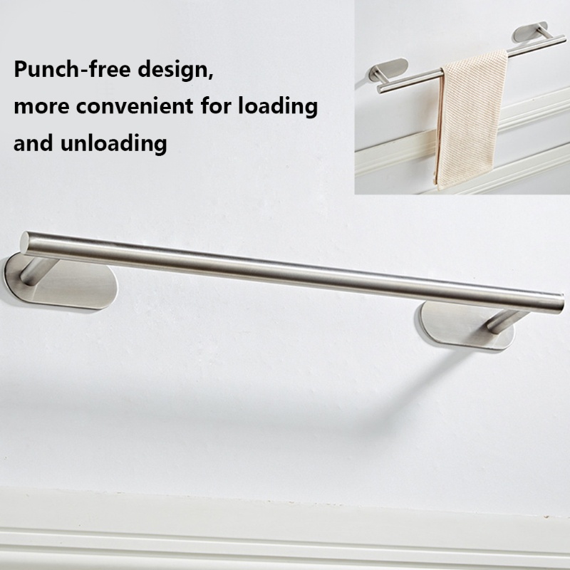 Thanh Treo Khăn Tắm Bằng Thép Không Gỉ Dày Dặn Gắn Tường Tiện Dụng