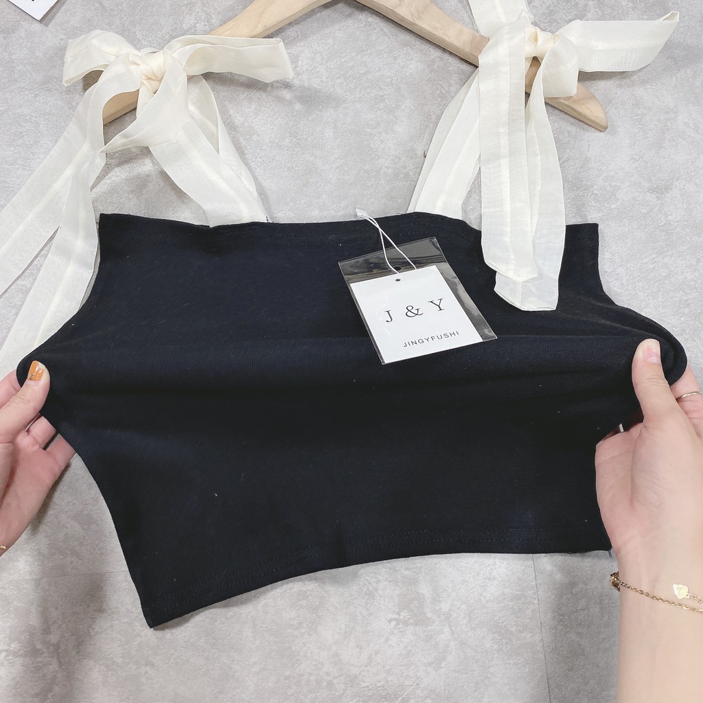 Áo 2 dây body buộc nơ phong cách Hàn Quốc | BigBuy360 - bigbuy360.vn