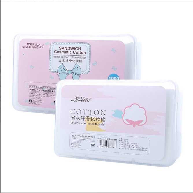 Hộp 1000 miếng bông tẩy trang LAMEILA BAG U BONGTAYTRANG1000