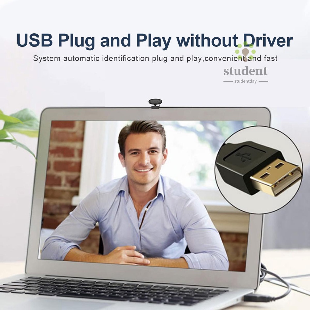 Webcam 1080p Hd 2 Mega Pixel Xoay 360 Độ Tự Động Lấy Nét Kèm Micro Cho Máy Tính | BigBuy360 - bigbuy360.vn