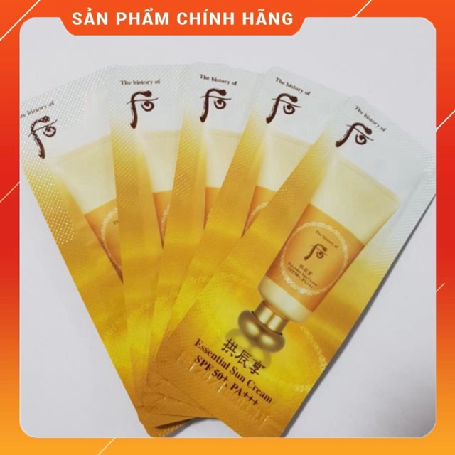 Gói sample kem chống nắng dưỡng trắng đông y Whoo Jin Hea Yoon Sun Cream SPF50+/PA+++