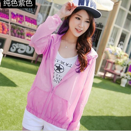 Áo Khoác Dù Mỏng Trong Suốt Chống Tia Uv Phong Cách Hàn Quốc Cho Nữ
