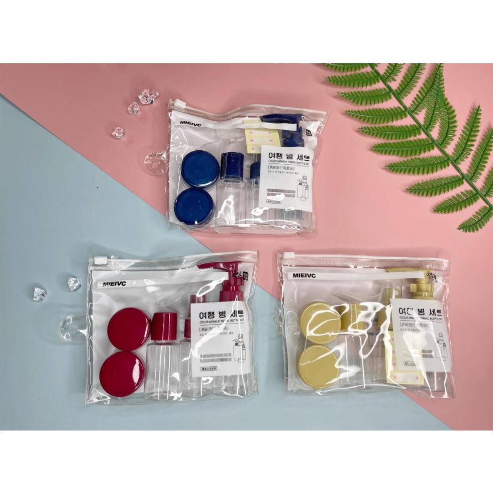 [ĐƯỢC CHỌN MÀU] Combo Bộ Chiết Mỹ Phẩm Mini Gồm 5 Món Nhỏ Gọn Cực Tiện Lợi Khi Đi Du Lịch