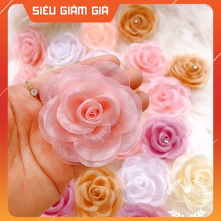 Hoa Hồng Cài Áo Vải Voan Phong Cách Thời Trang siêu xinh