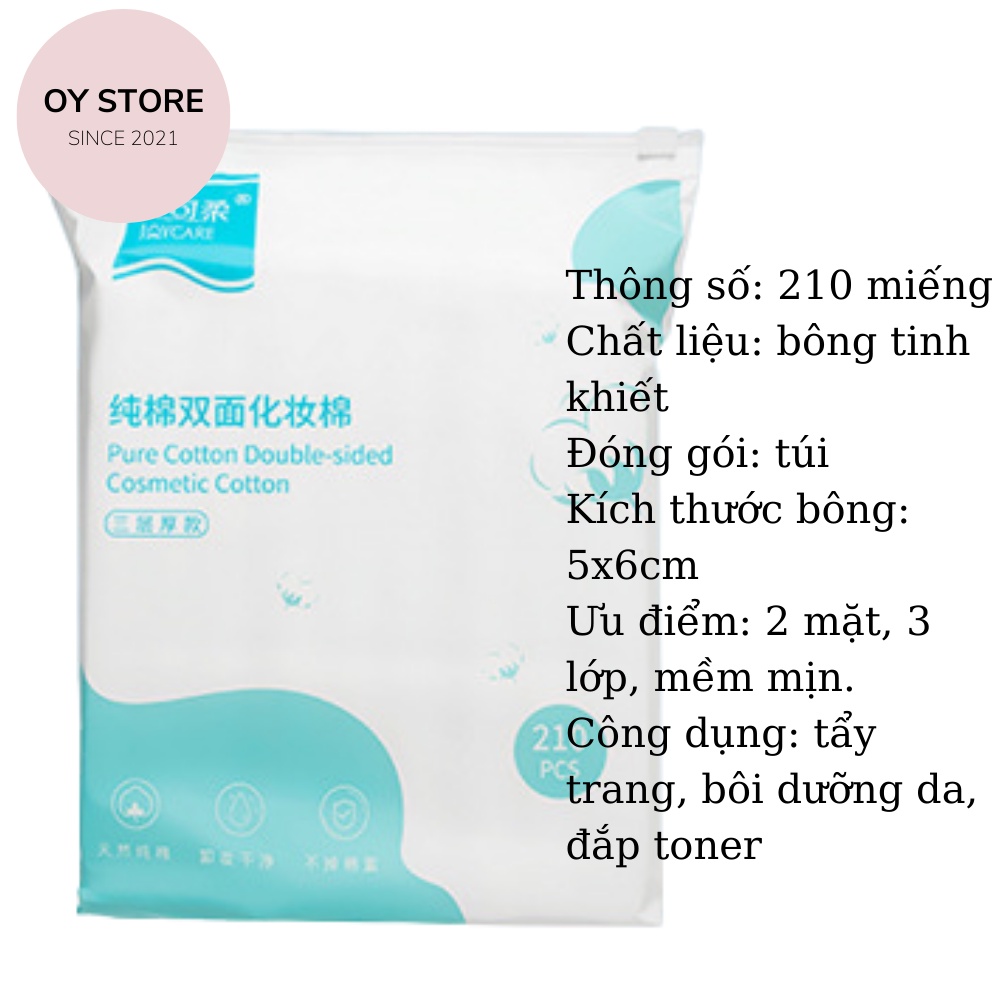 Bông tẩy trang JOYCARE Gói 210 Miếng