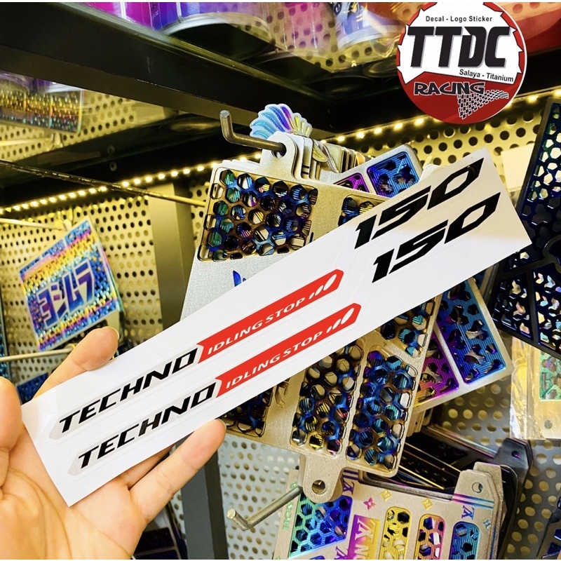 [ 1 Cặp ] Tem Techno Idling stop 150 đủ màu