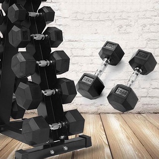 Bộ 2 tạ tay cao su 10kg hàng chuẩn - Tạ đơn 5kg, 10kg, 20kg chất liệu cao su hàng chuẩn