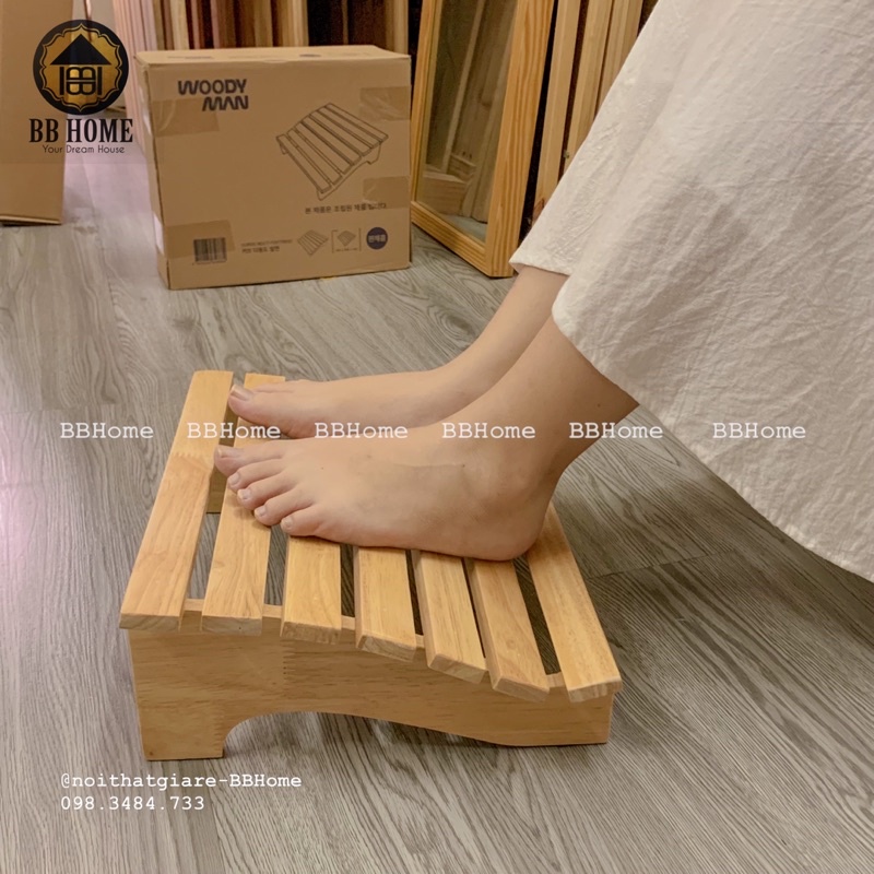 Ghế gỗ kê chân văn phòng/bàn làm việc Woody Man-BBHOME