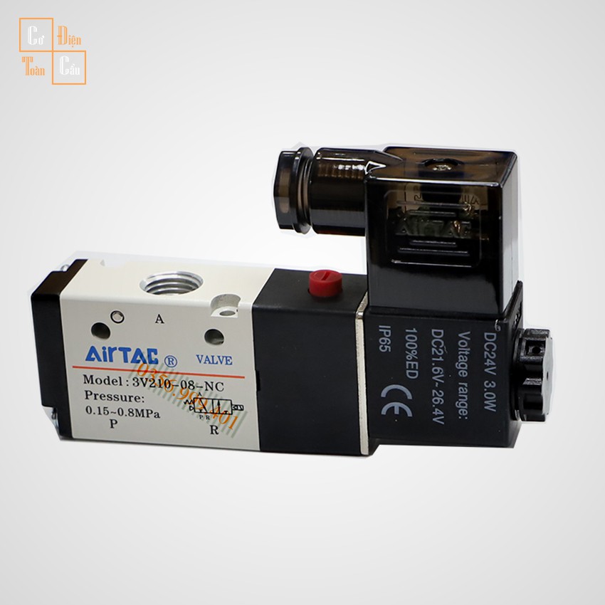 ( sale) Van điện từ airtac 3V210-08 24v 220v 12v 110v loại xin
