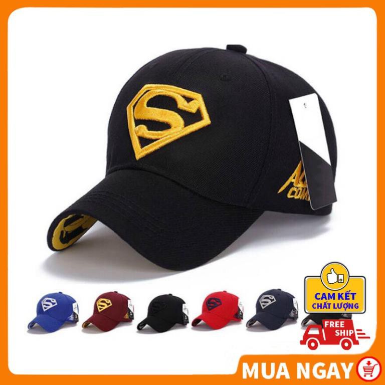 Mũ lưỡi trai nam nữ phong cách hàn quốc cao cấp 🌸 KINGSPORT 🌸 Nón lưỡi trai nam thêu logo siêu nhân rẻ đẹp 👒 * *