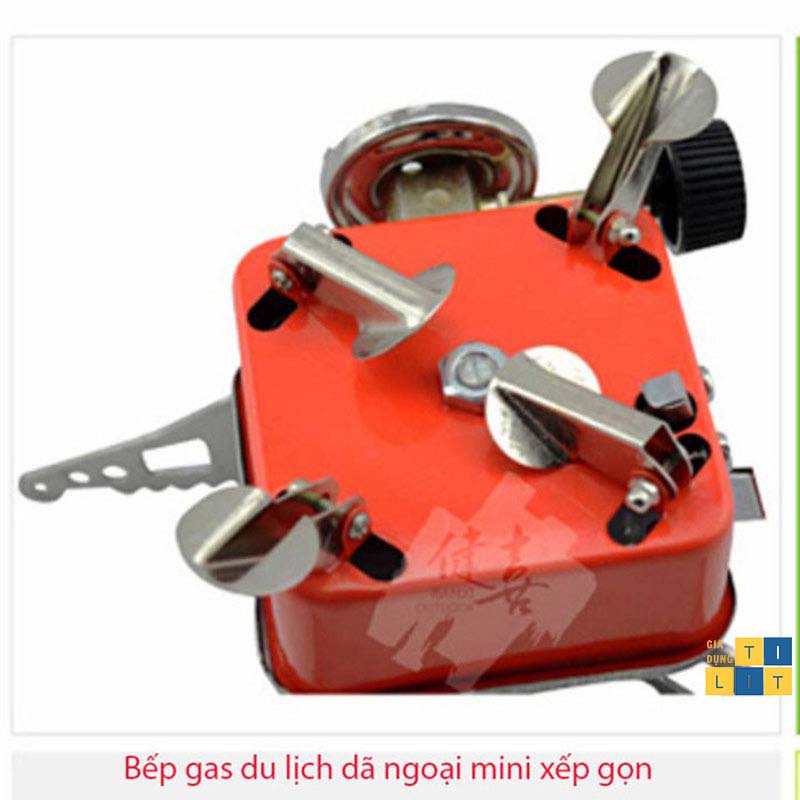 Bếp Ga Du Lịch Mini Siêu Nhỏ Gọn An Toàn Bếp GaS Du Lịch Dã Ngoại Mini Xếp Gọn Có Túi (BẾP GA MINI)