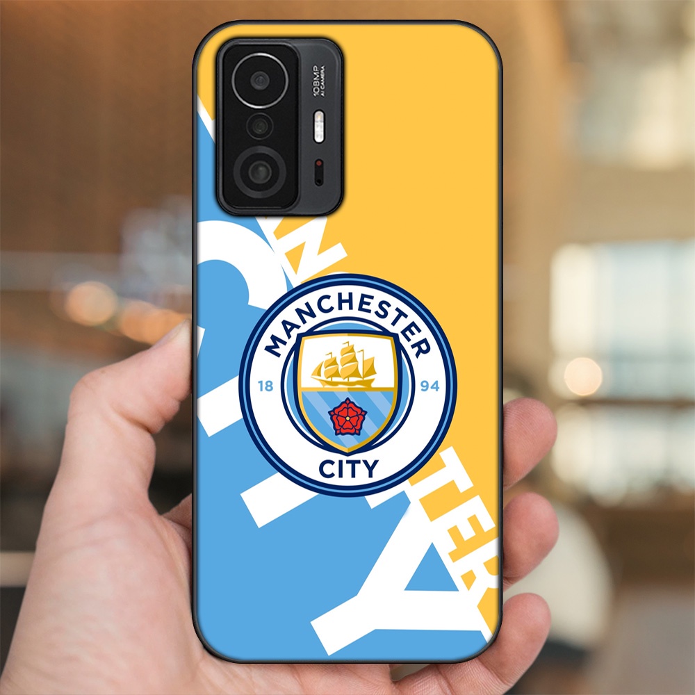 Ốp lưng Xiaomi 11T viền đen in hình Manchester City MC