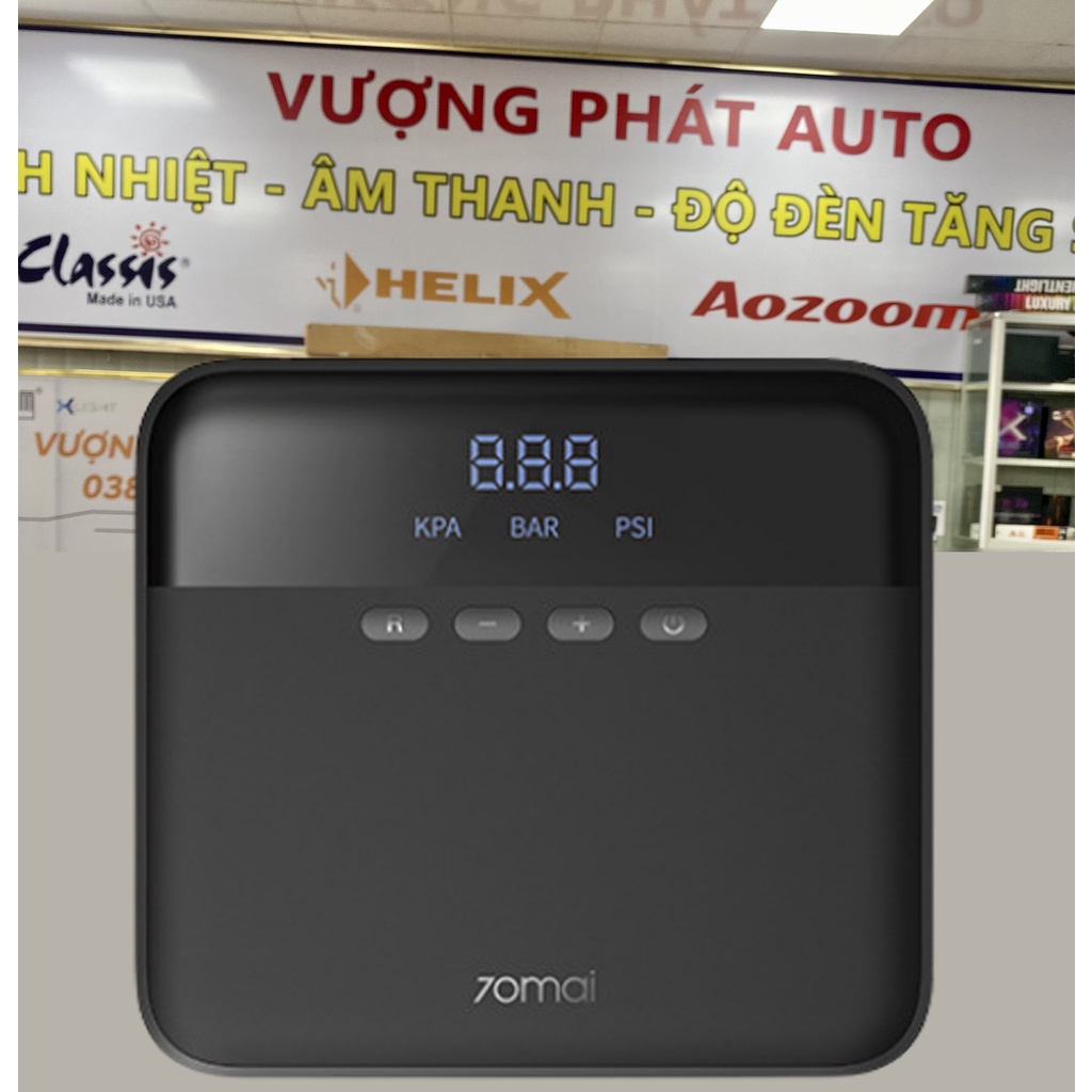 Bơm Lốp Ô Tô Mini Xiaomi 70Mai TP03 Tự Động Ngắt, Bơm Cầm Tay Đa Năng Nhỏ Gọn Bảo Hành 6 Tháng - Vương Phát Auto