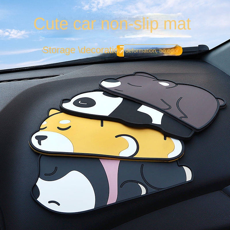 Thảm để đồ phụ kiện trang trí chịu nhiệt cao chống trượt hoạt hình để bảng điều khiển xe ô tô WBP9