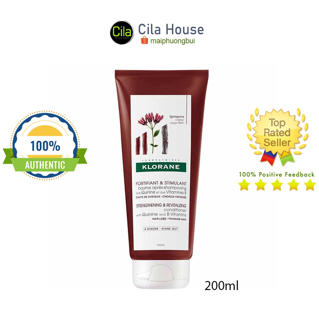 Dầu xả Klorane cho tóc rụng 200ml - Cila house