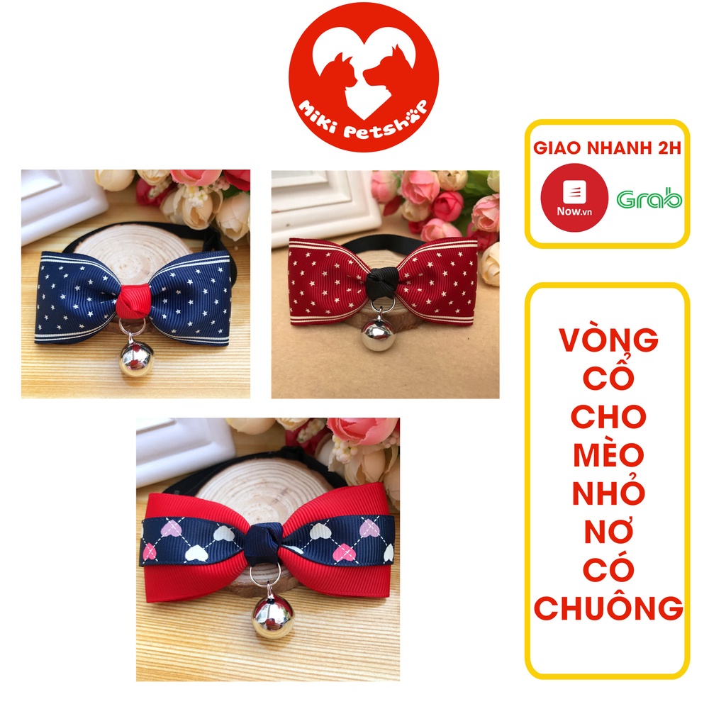 Vòng Cổ Cho Mèo Nhỏ Hình Nơ Có Chuông Dễ Thương - Miki Petshop