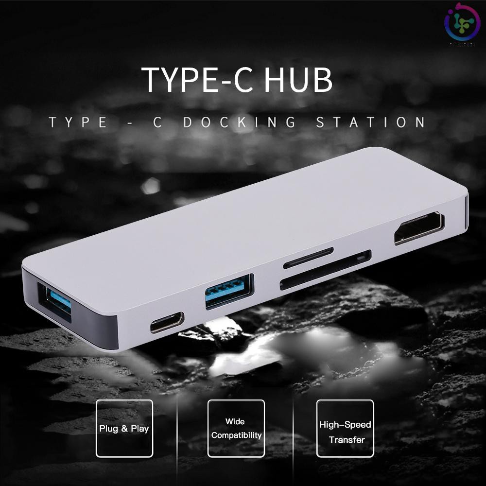 Đầu Đọc Thẻ Nhớ Usb 3.0 Type-C 4k Hd 6 Trong 1