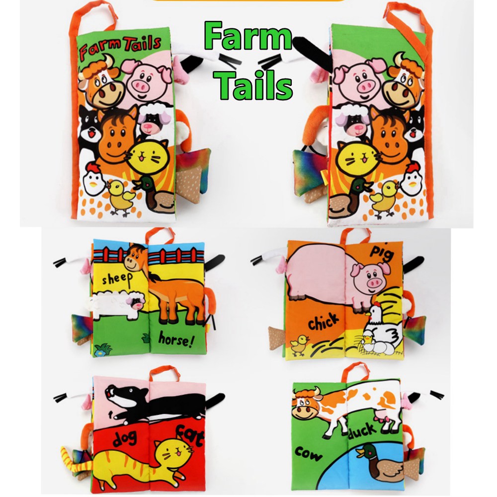 Sách Vải Mềm Mại Động Vật Giáo Dục Sớm Cho Bé Có Thể Giặt Được