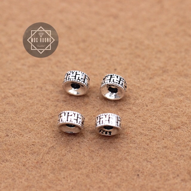 CHUYÊN SỈ Charm chặn chữ vạn bạc, chặn bạc hàng siêu đẹp - Bạc tốt loại 1, PH243