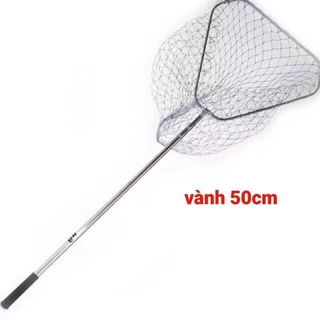 Vợt vớt cá inox, vợt cá inox vành tam giác cao cấp